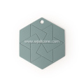 Hexagon Shape Customized Silicone Meal Mat